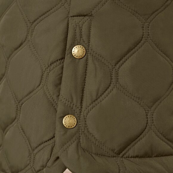 Talbots Quilted Capelet Jacket Olive Green Size 2X - Picture 9 of 10